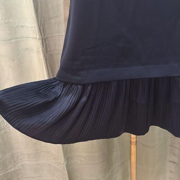 Sisley Black Ruffled Sheath Dress with Puff Sleeves, US4 - Picture 3 of 8